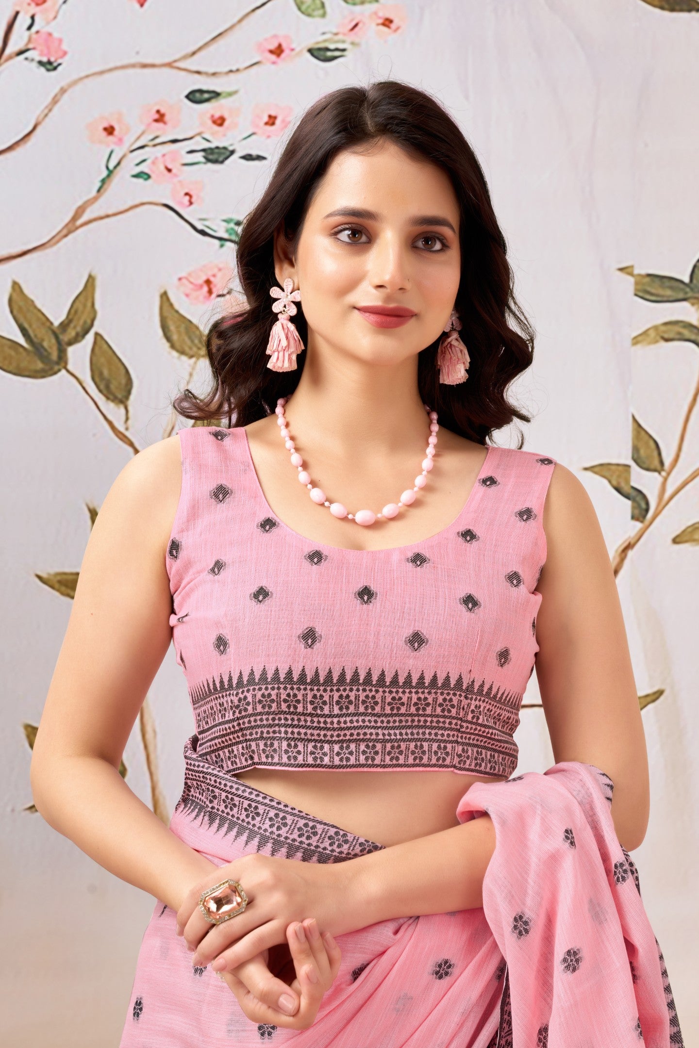 PANCHUDI LINEN COTTON SAREE