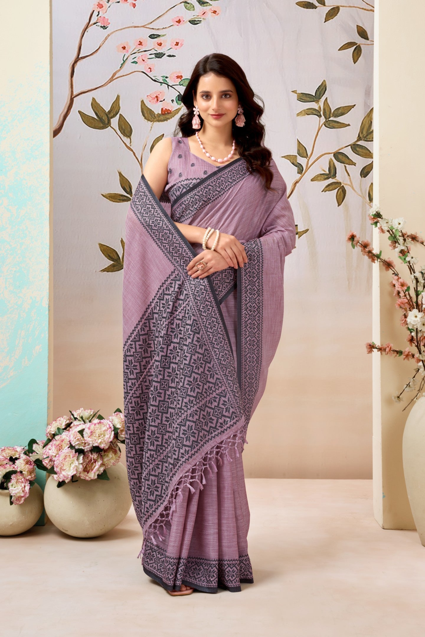 HAMSIKA KOMOLINA LINEN SAREE