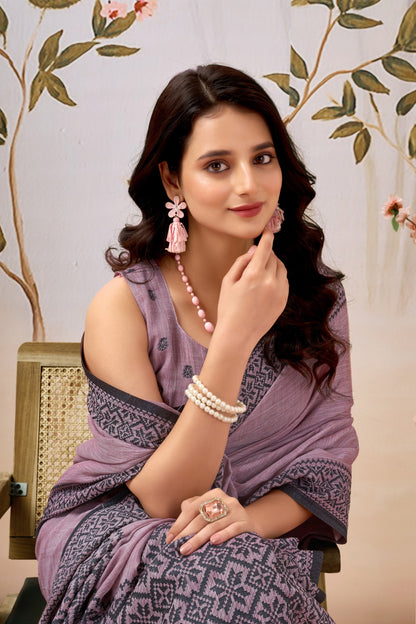 HAMSIKA KOMOLINA LINEN SAREE
