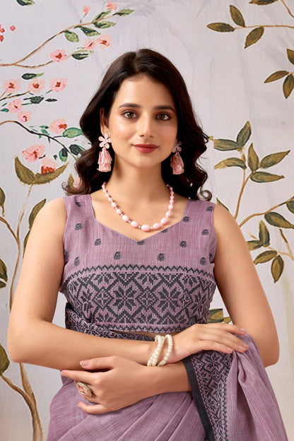 HAMSIKA KOMOLINA LINEN SAREE