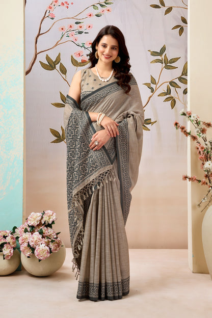 APSARA KOMOLINA LINEN SAREE