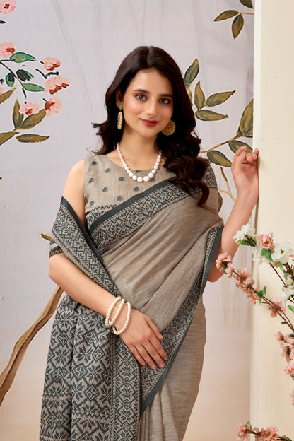 APSARA KOMOLINA LINEN SAREE