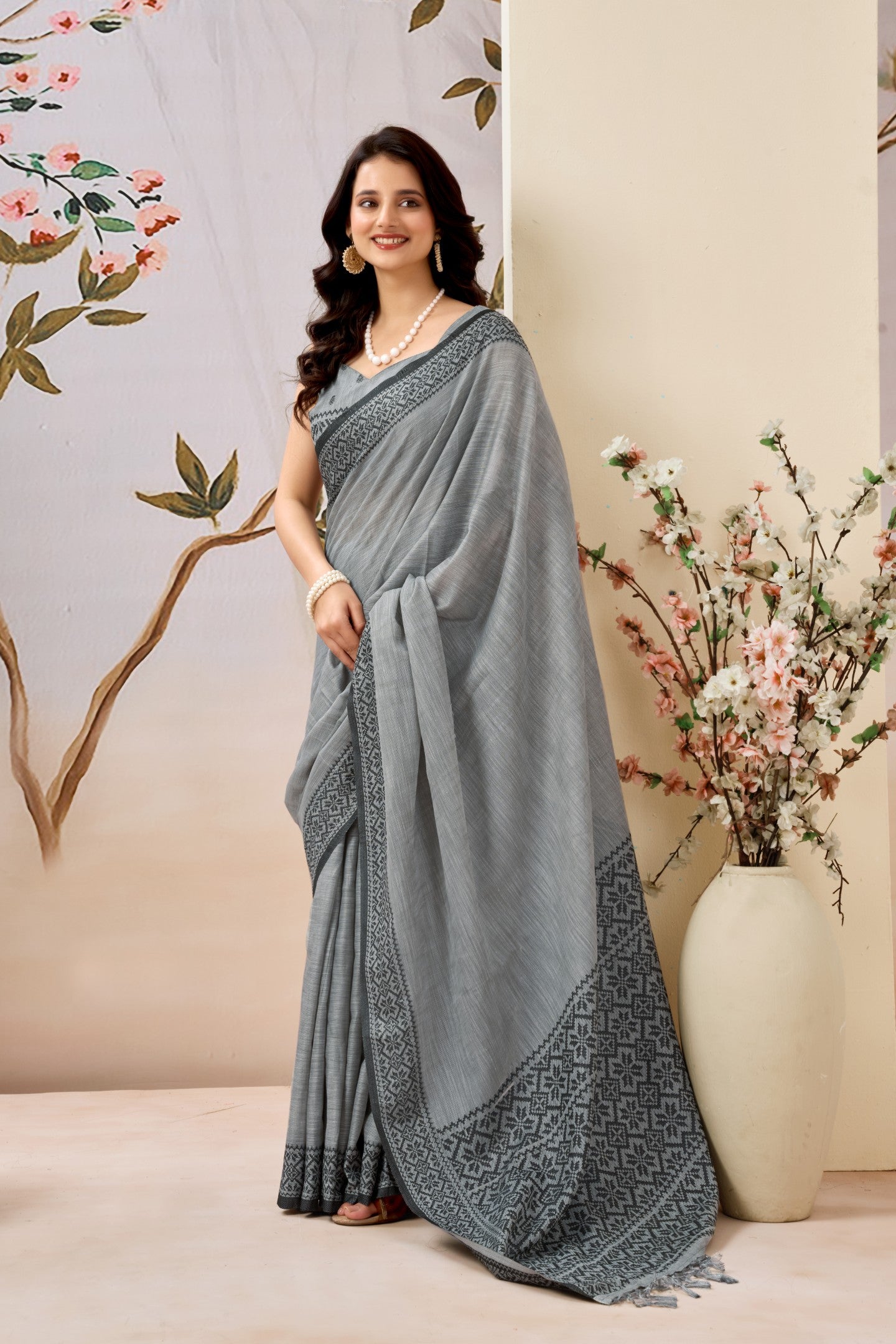 KOMOLINA LINEN SAREE