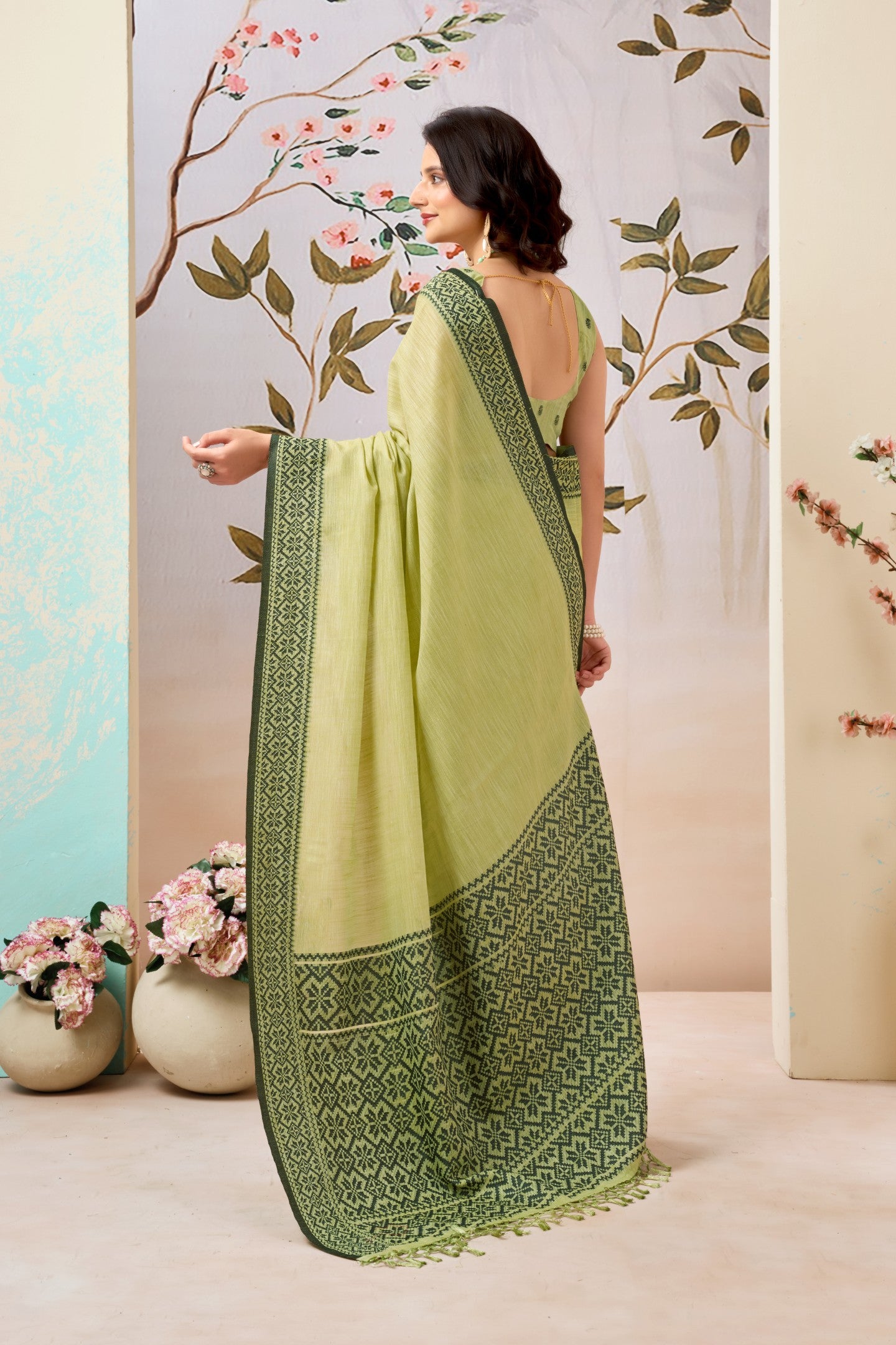 SITARA KOMOLINA LINEN SAREE