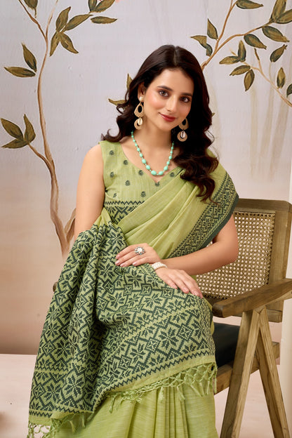 SITARA KOMOLINA LINEN SAREE