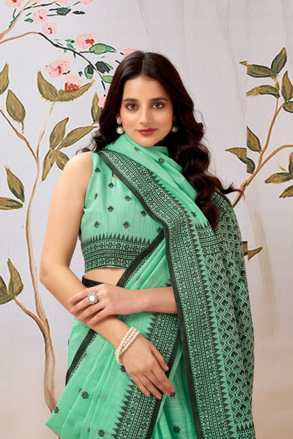GANGA PANCHUDI LINEN SAREE