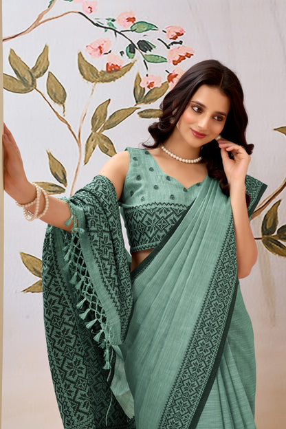 YAMIKA KOMOLINA LINEN SAREE