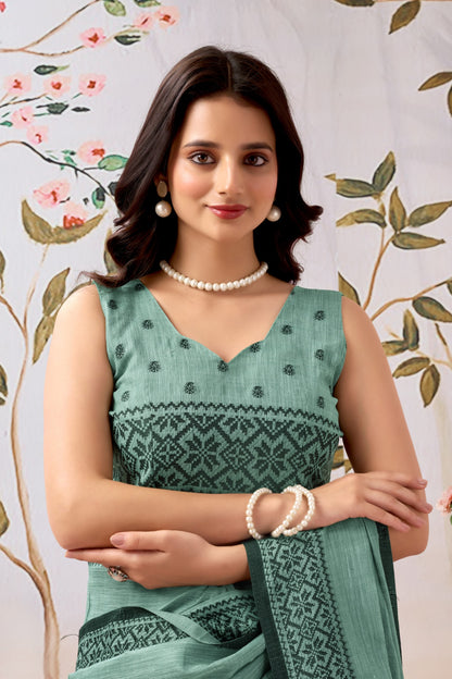 YAMIKA KOMOLINA LINEN SAREE