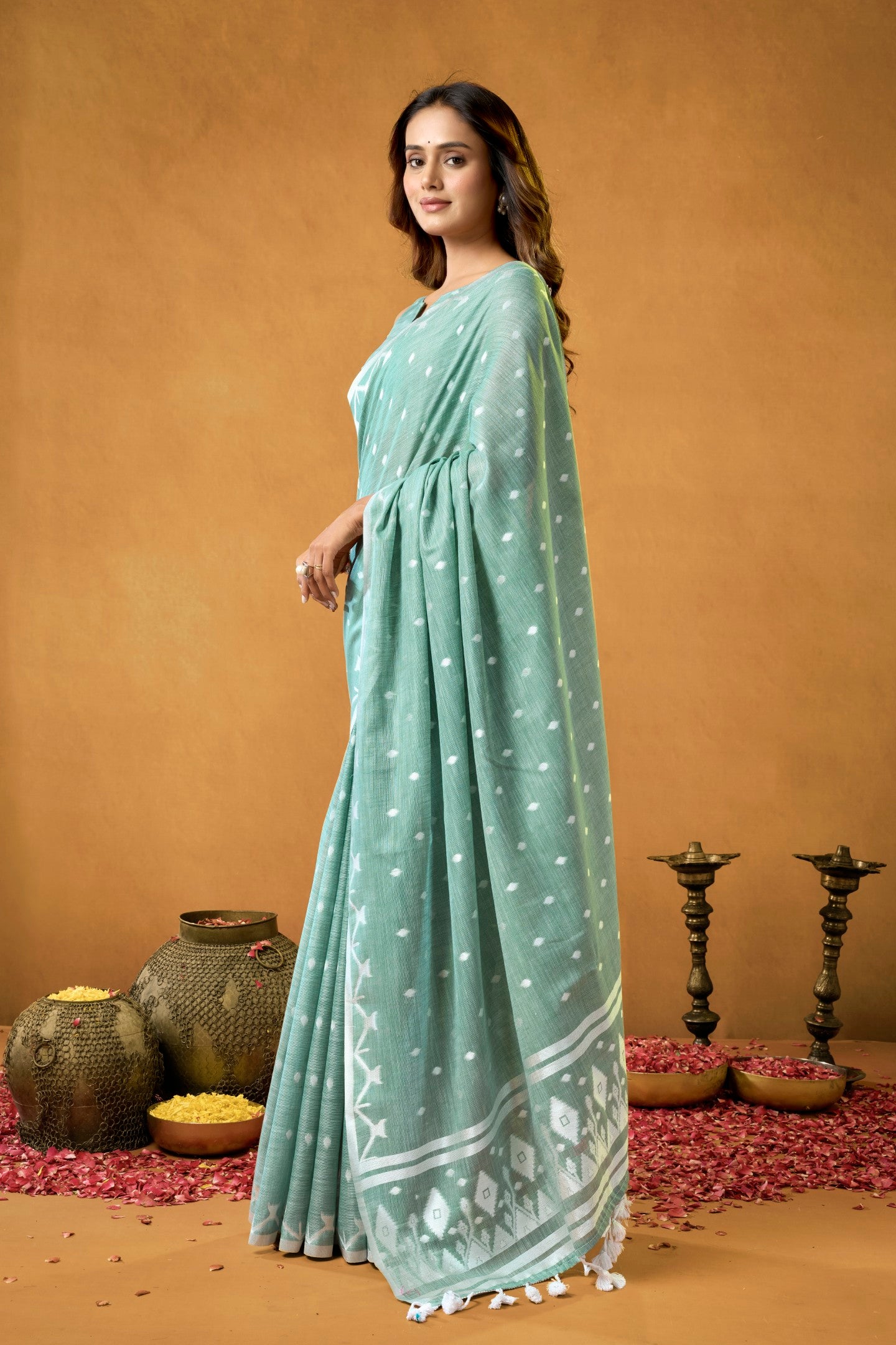 INSTA SAREE COTTON LINEN