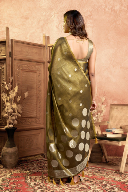 TIRHI CHANDRIM TISSUE SAREE