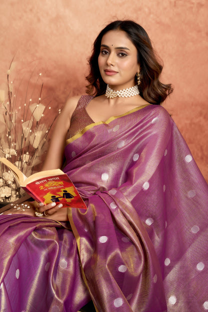 AADHIRA CHANDRIMA TISSUE SAREE