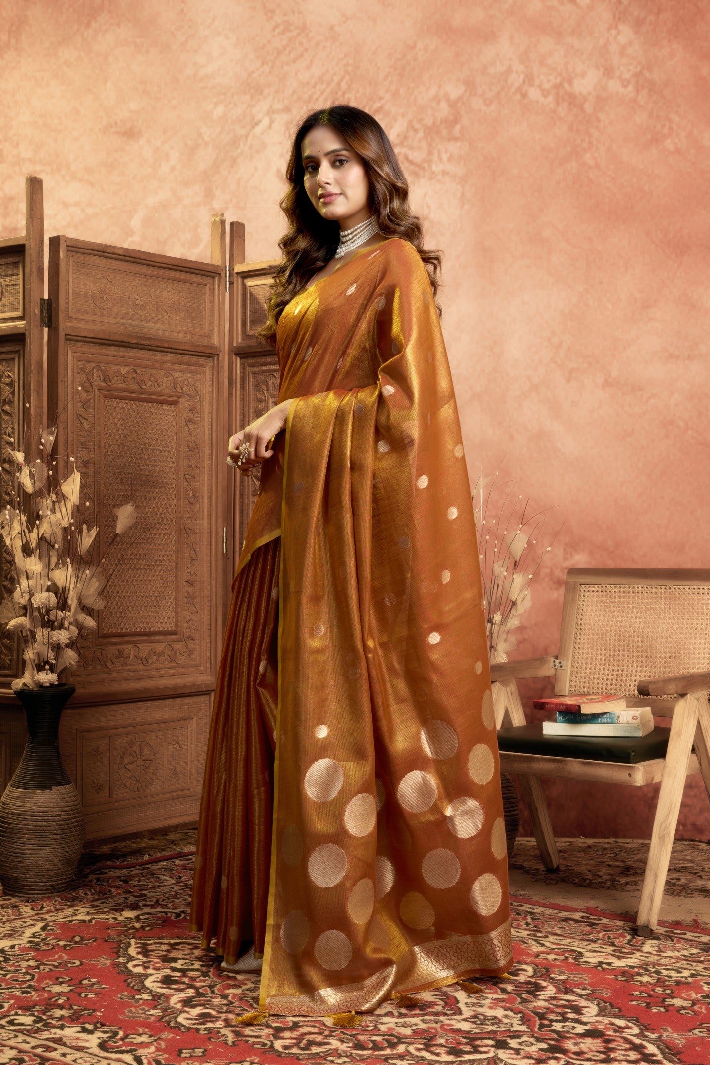 MAHIRA CHANDRIMA TISSUE SAREE