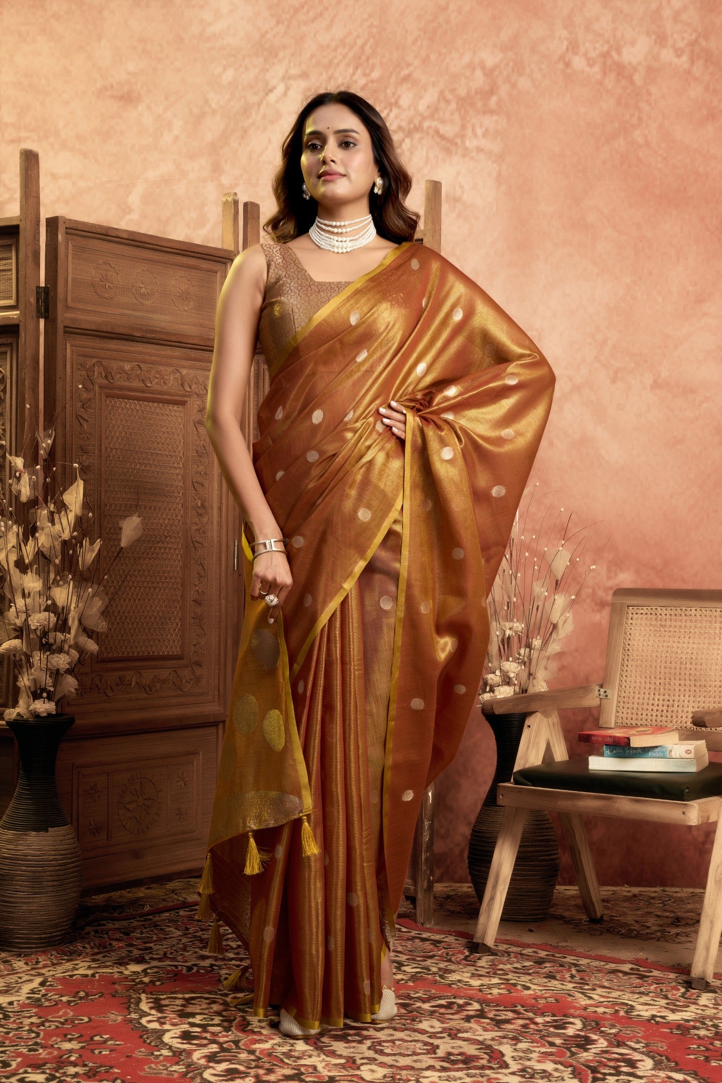 MAHIRA CHANDRIMA TISSUE SAREE