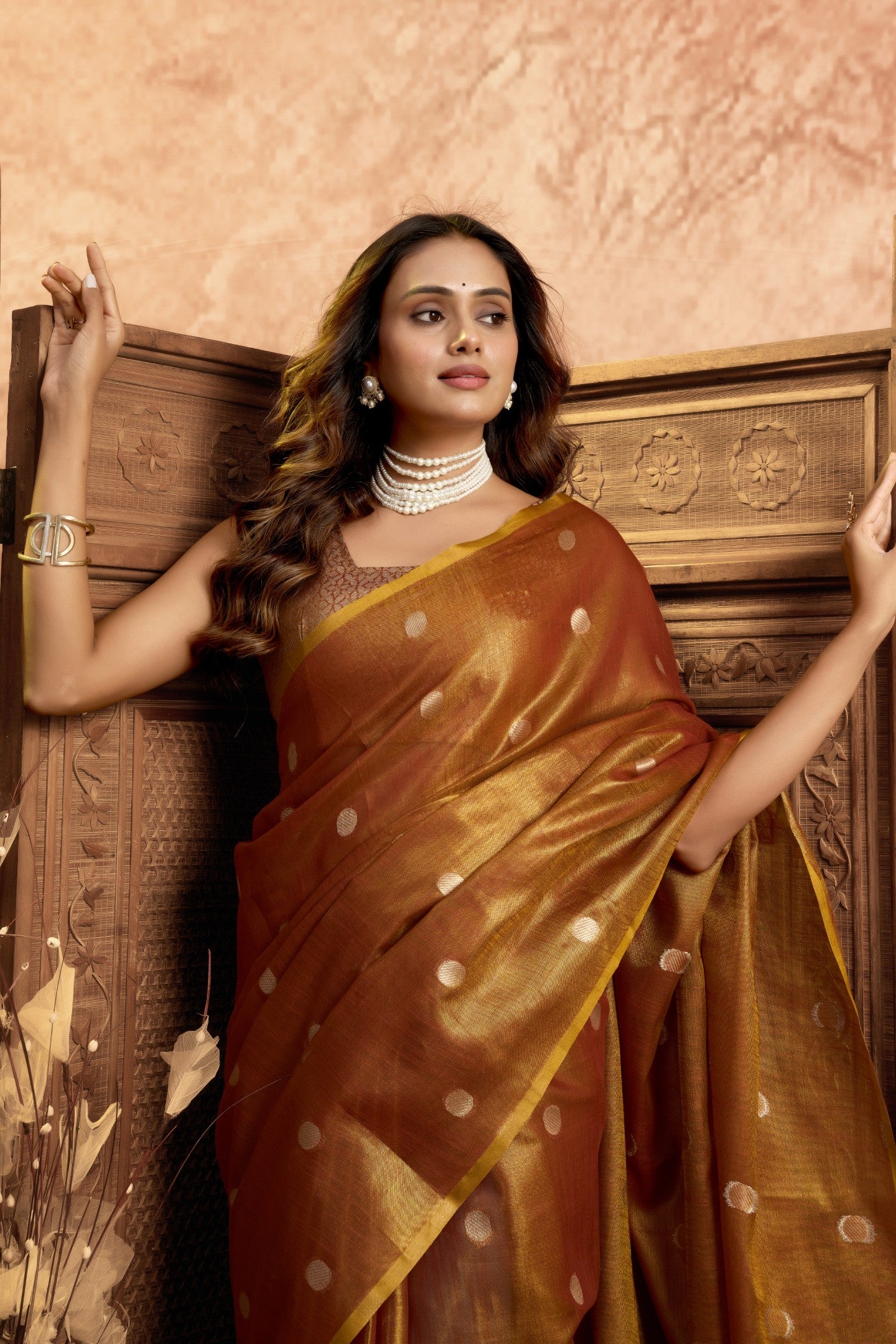 MAHIRA CHANDRIMA TISSUE SAREE