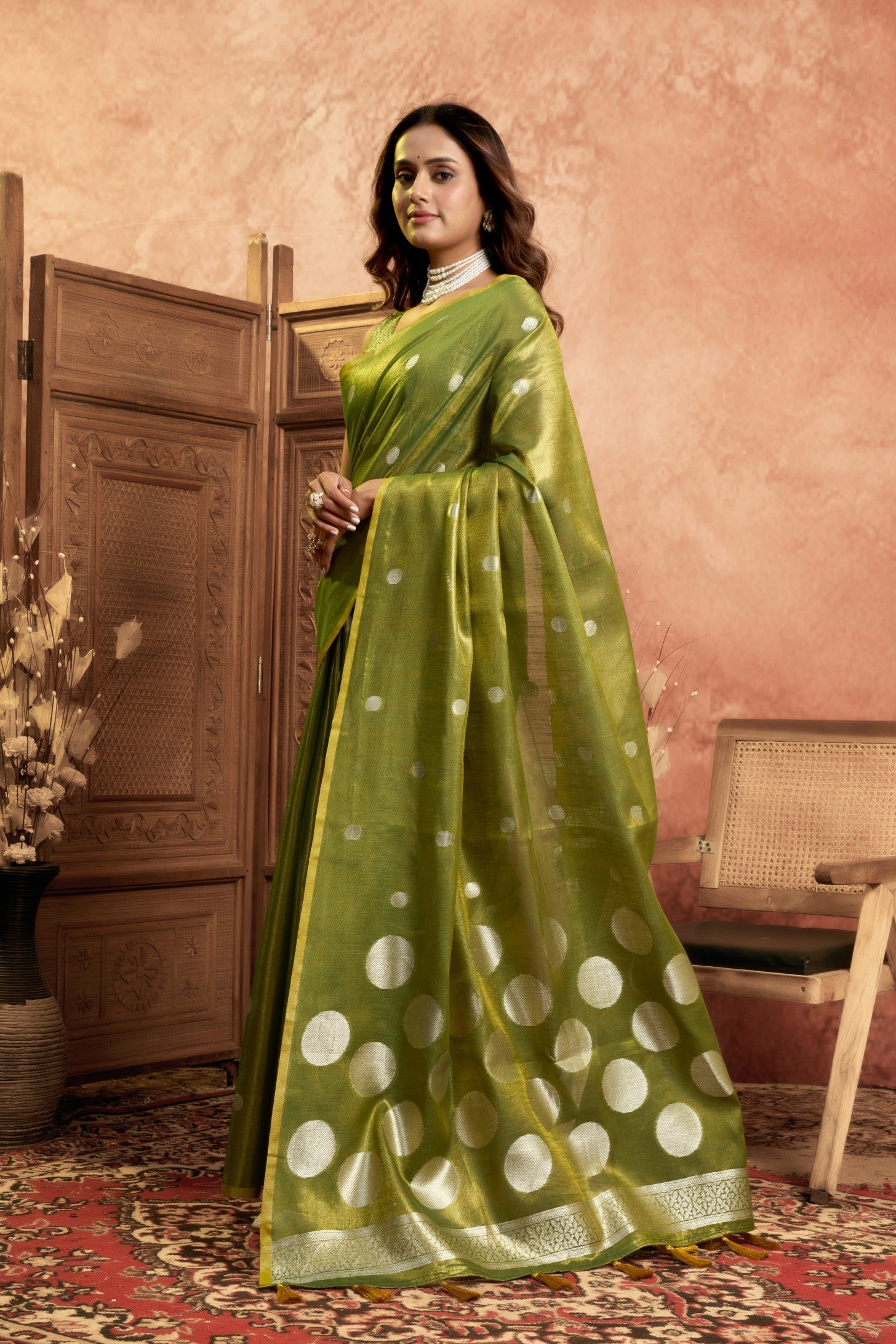 MIKIHA CHANDRIMA TISSUE SAREE