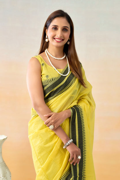 SAMIKA LINEN COTTON SAREE