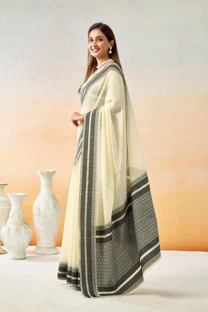 TAVISHA GOLD LINEN COTTON SAREE