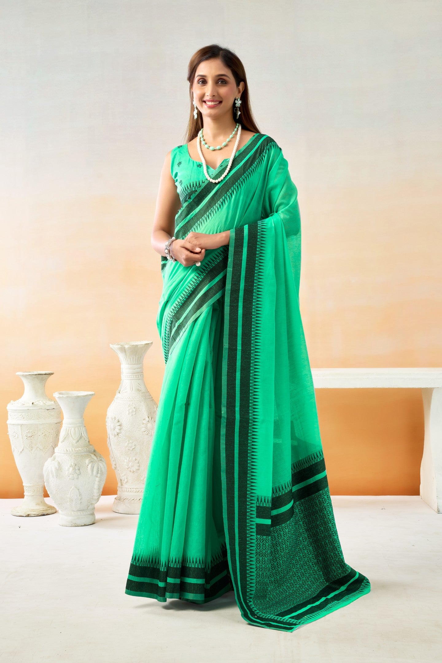 PRITHVI WOVEN MIST COTTON SAREE