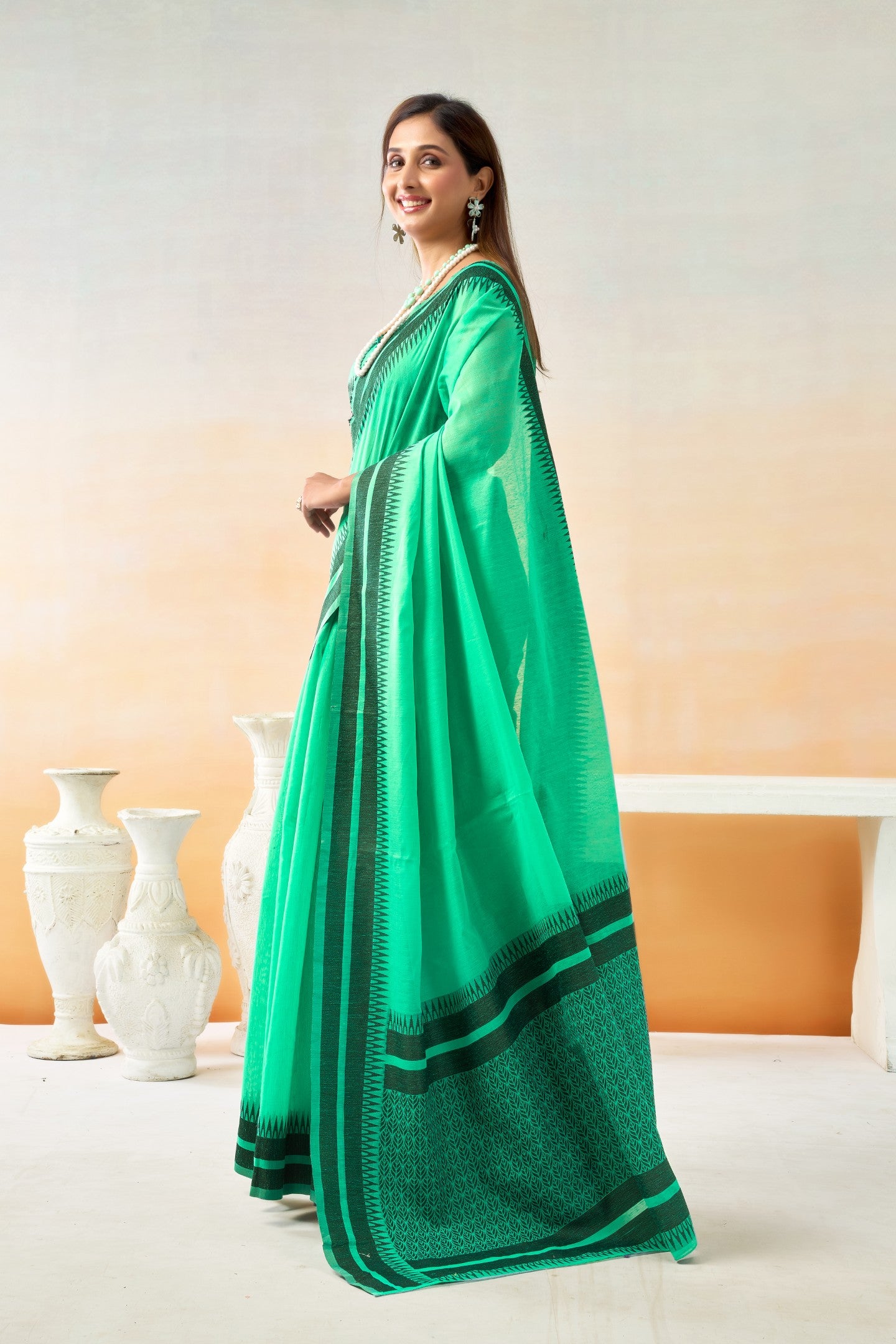 PRITHVI WOVEN MIST COTTON SAREE