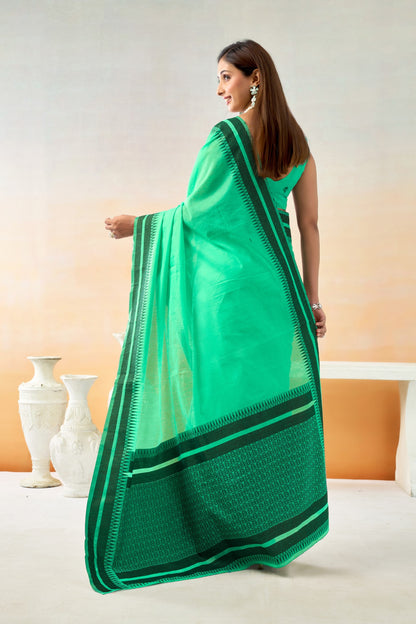 PRITHVI WOVEN MIST COTTON SAREE