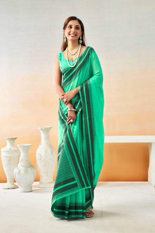 PRITHVI WOVEN MIST COTTON SAREE