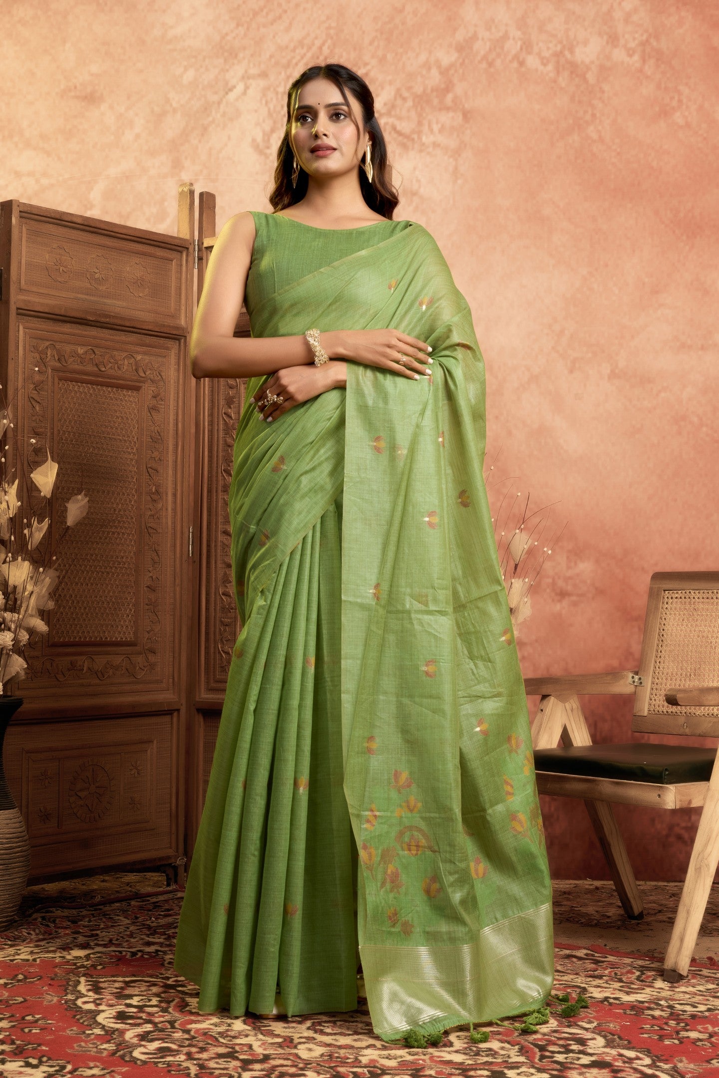 KISHIPRA MEHATAB LINEN SAREE