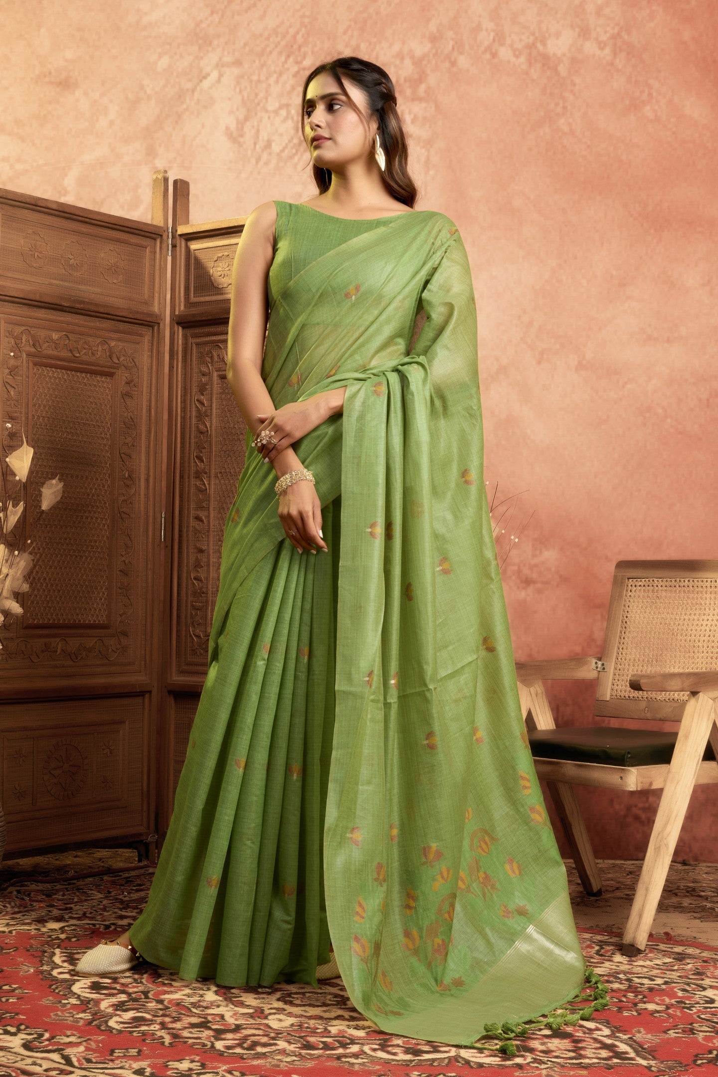 KISHIPRA MEHATAB LINEN SAREE