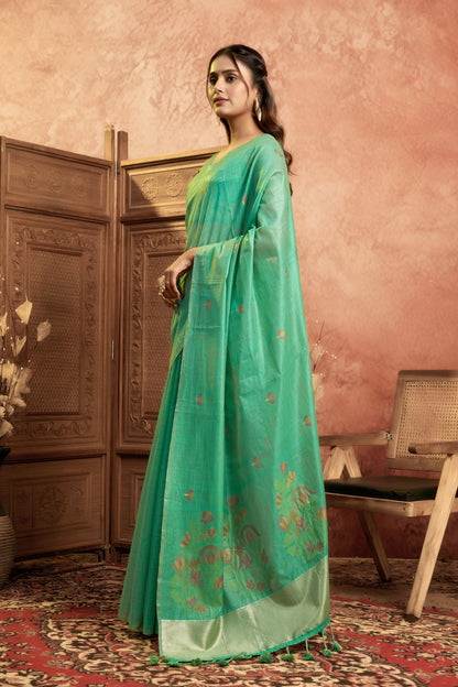 ASHMITHA MEHATAB LINEN SAREE