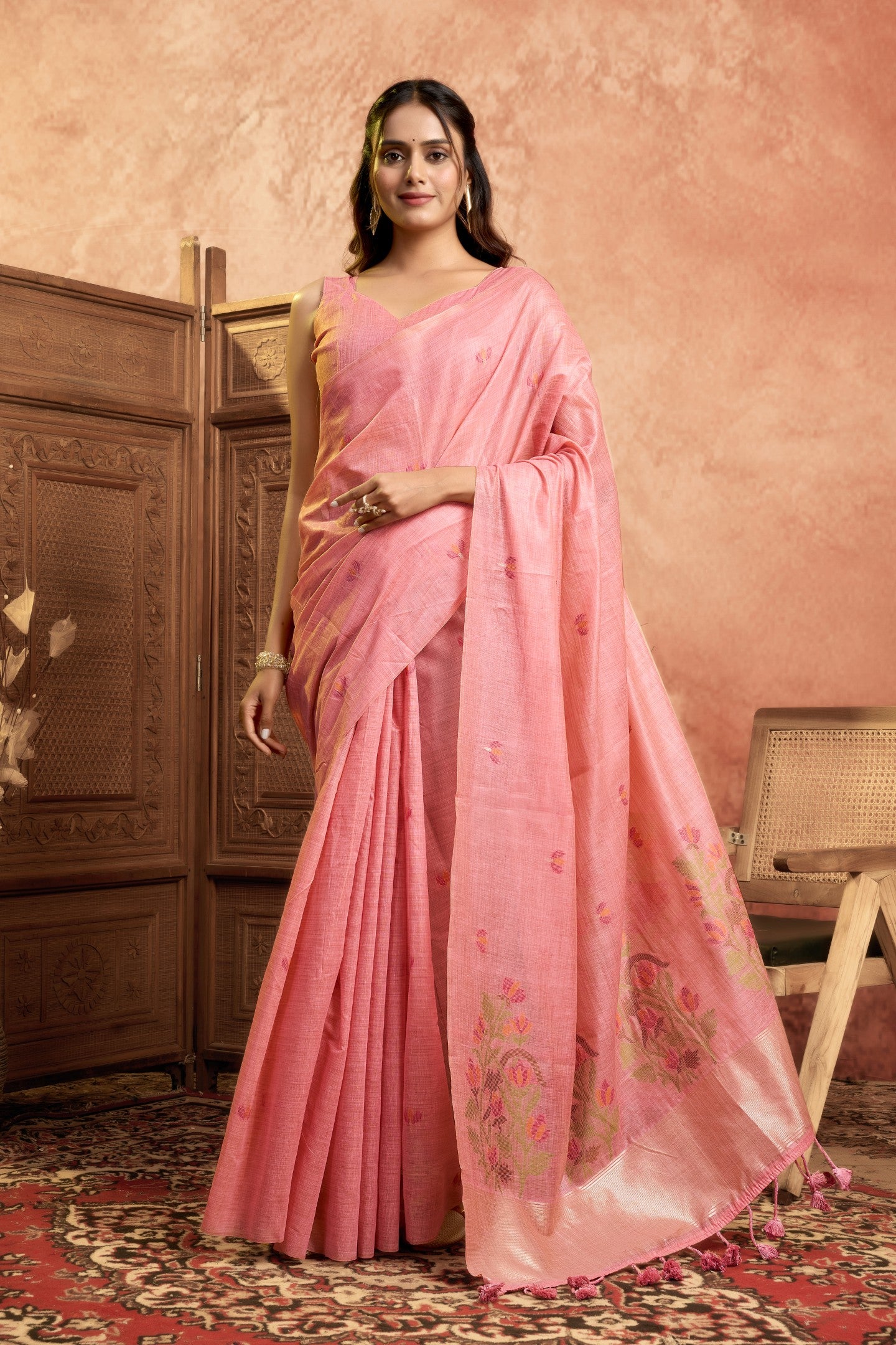 KAYA MEHATAB LINEN SAREE
