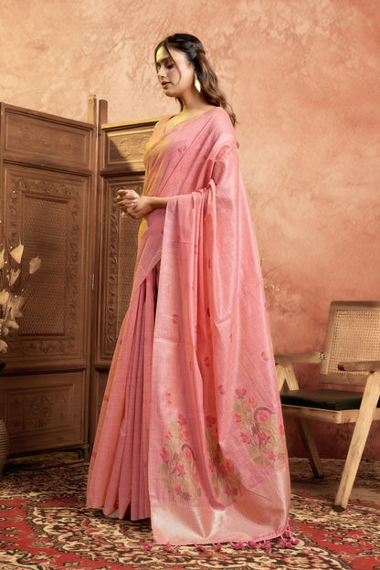 KAYA MEHATAB LINEN SAREE