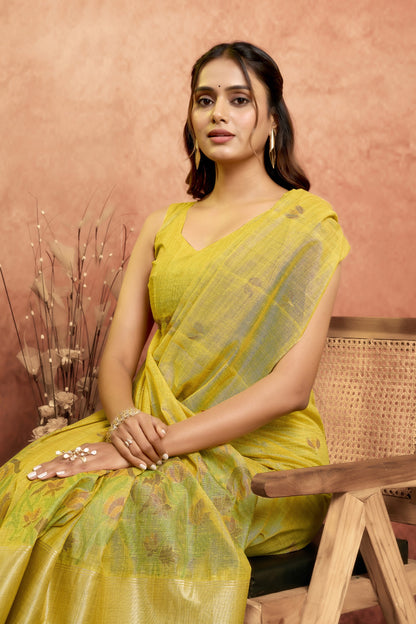 KSHIPRA MEHATAB LINEN SAREE