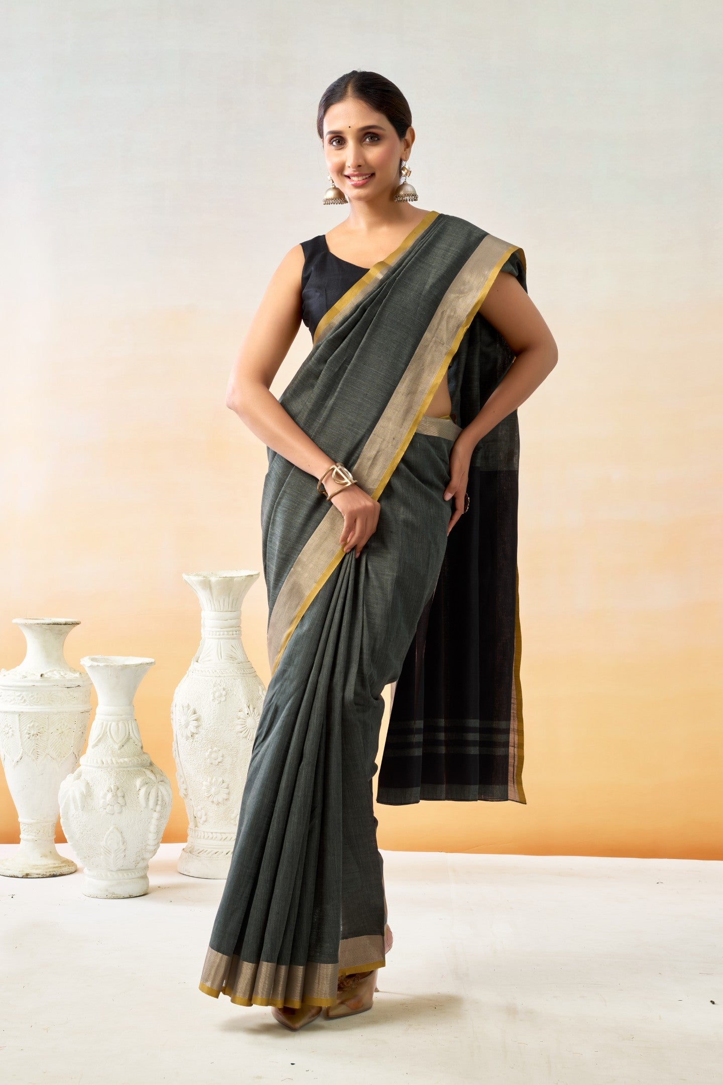REVIKA LINEN COTTON SAREE