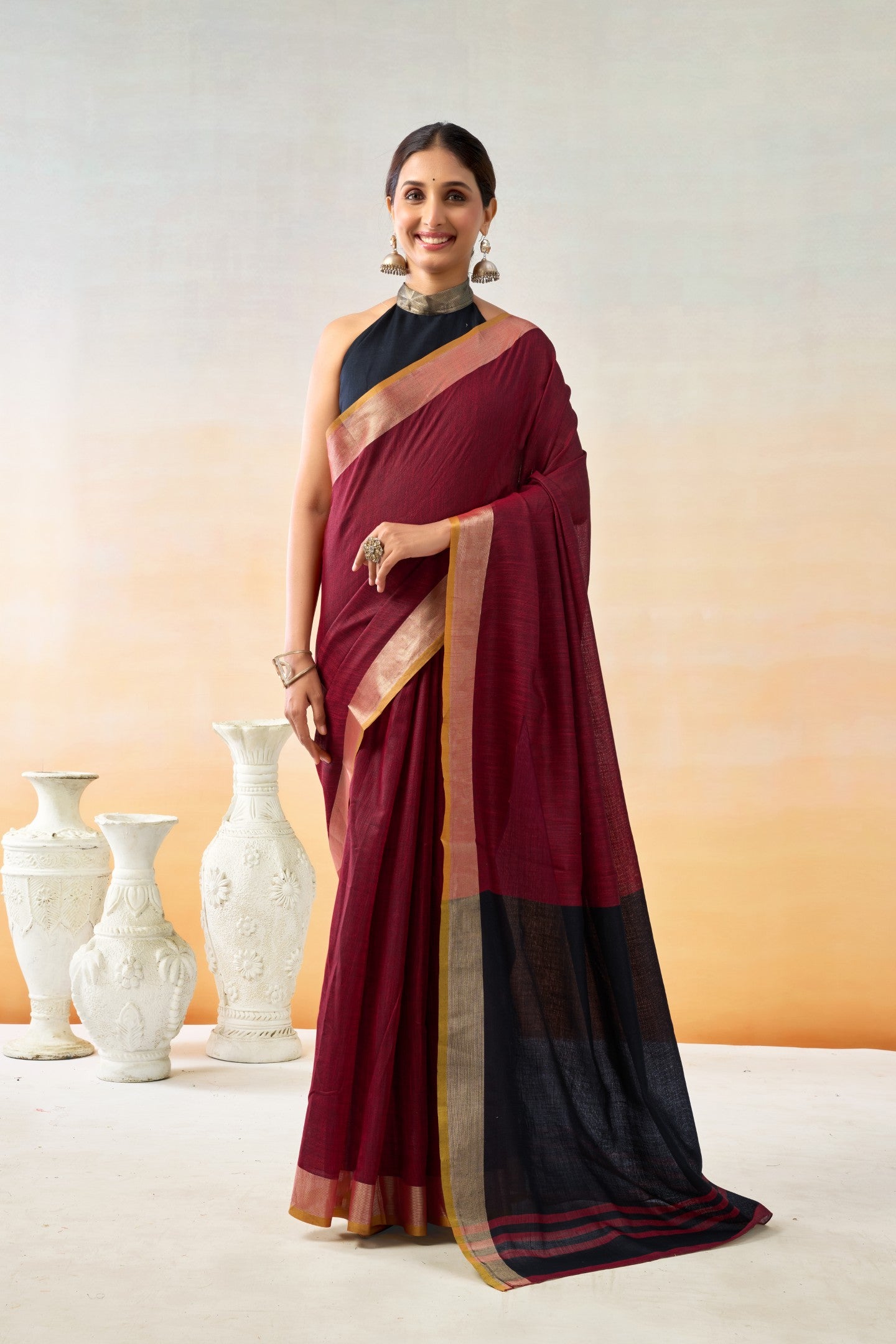 ISHWARI LINEN COTTON SAREE