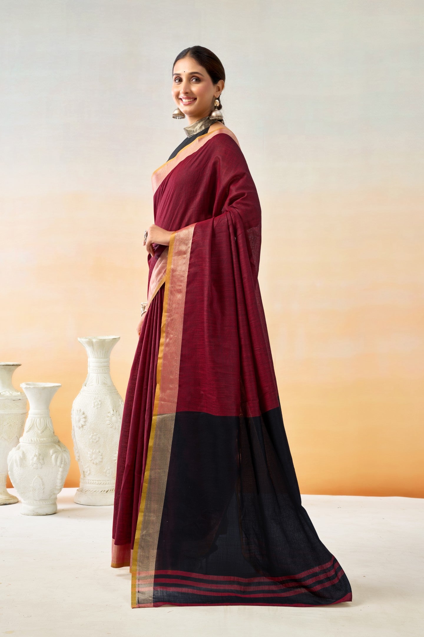 ISHWARI LINEN COTTON SAREE