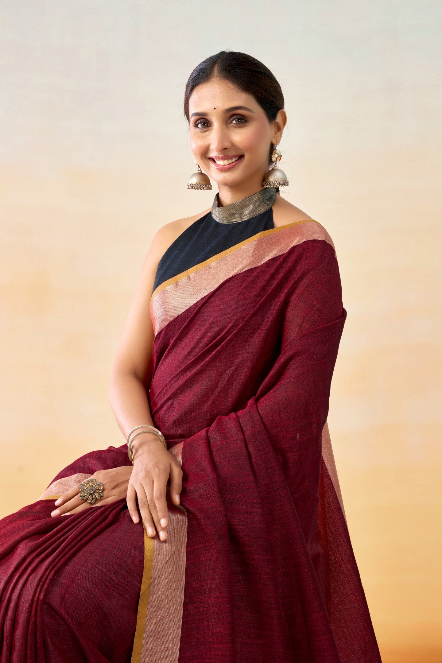 ISHWARI LINEN COTTON SAREE