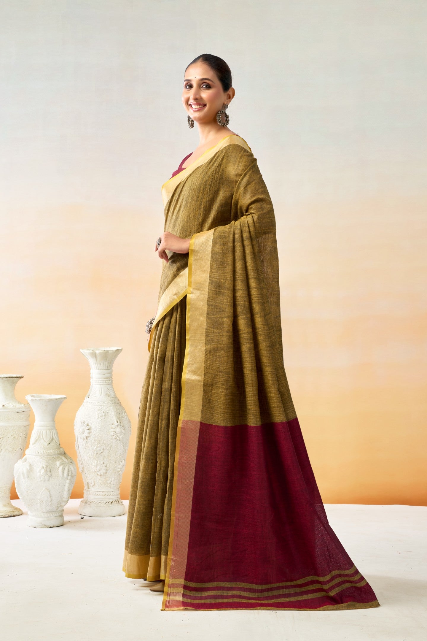 SRAVANI COTTON LINEN SAREES