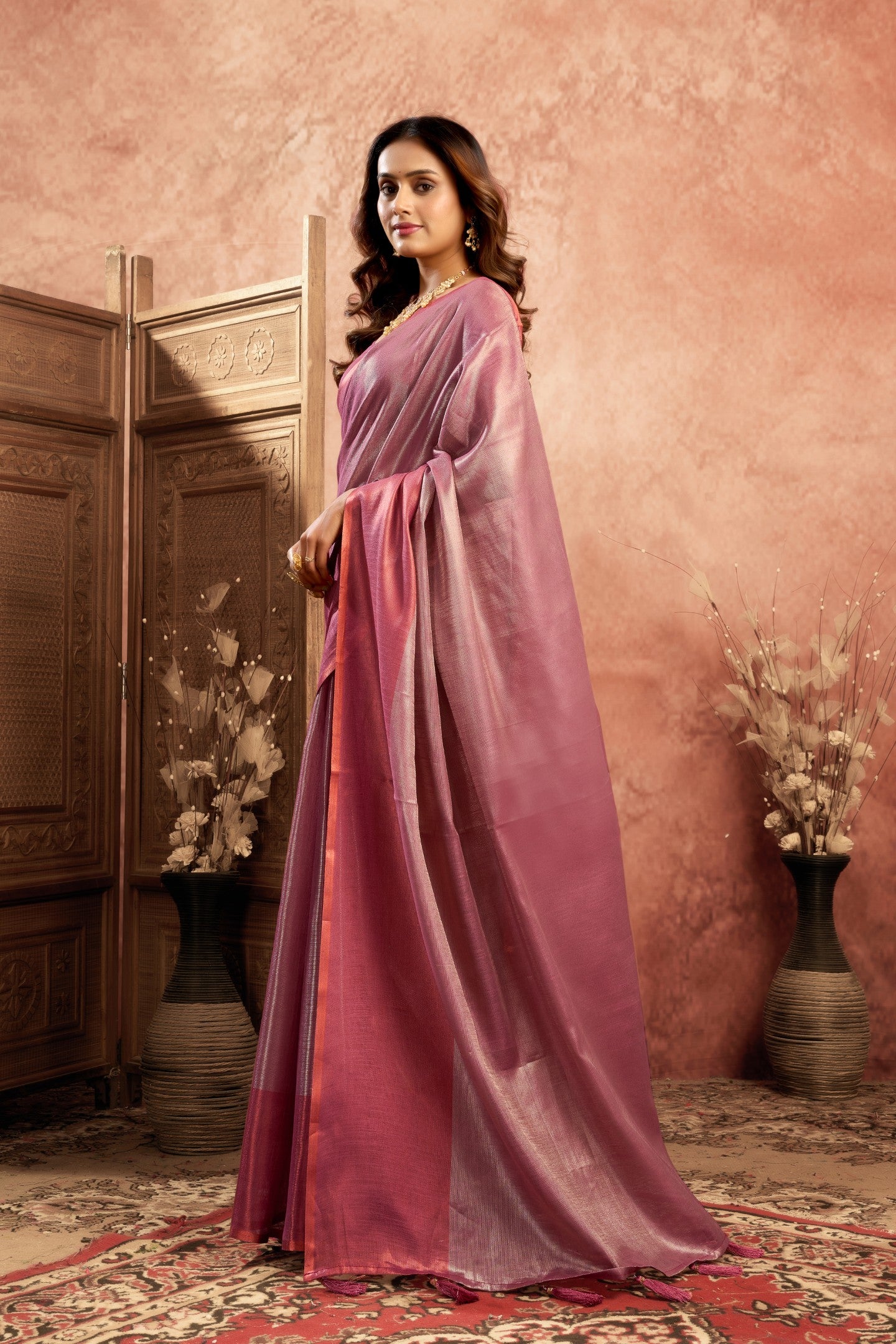 KUMKUM CLASICS MUL TISSUE SAREE