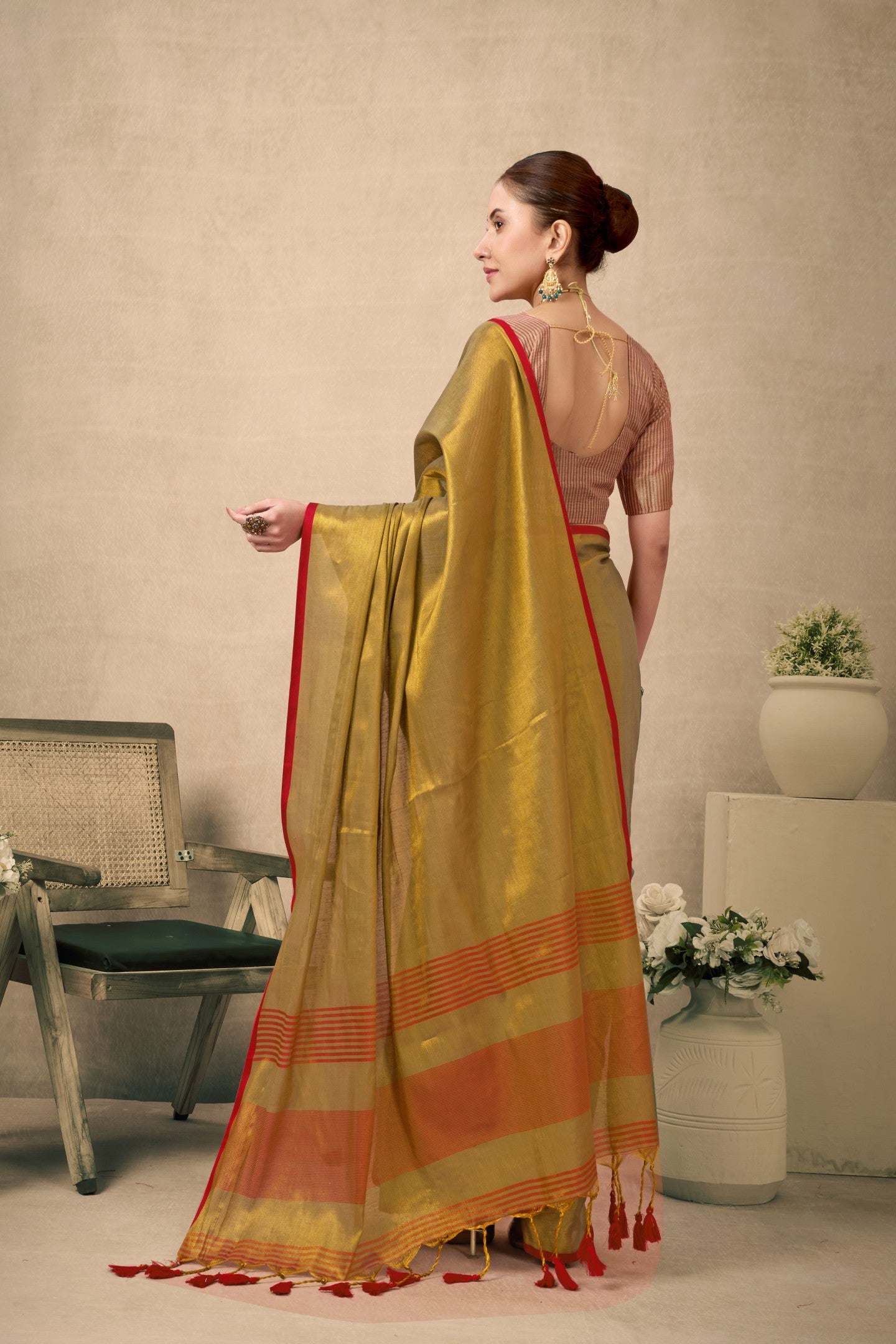 EESHA MULRAGA TISSUE SAREE