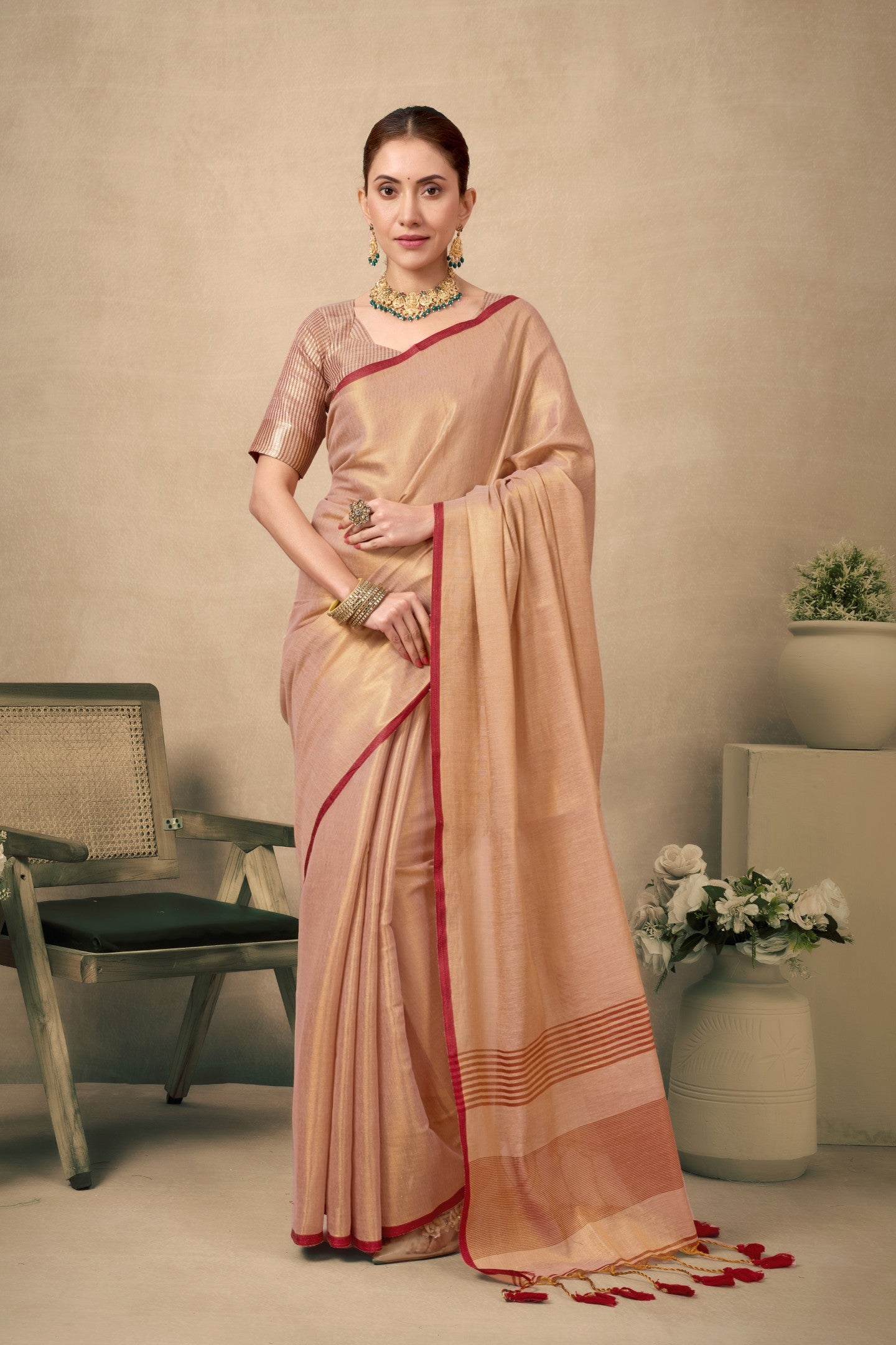 NISHTHA MULRAGA TISSUE SAREE