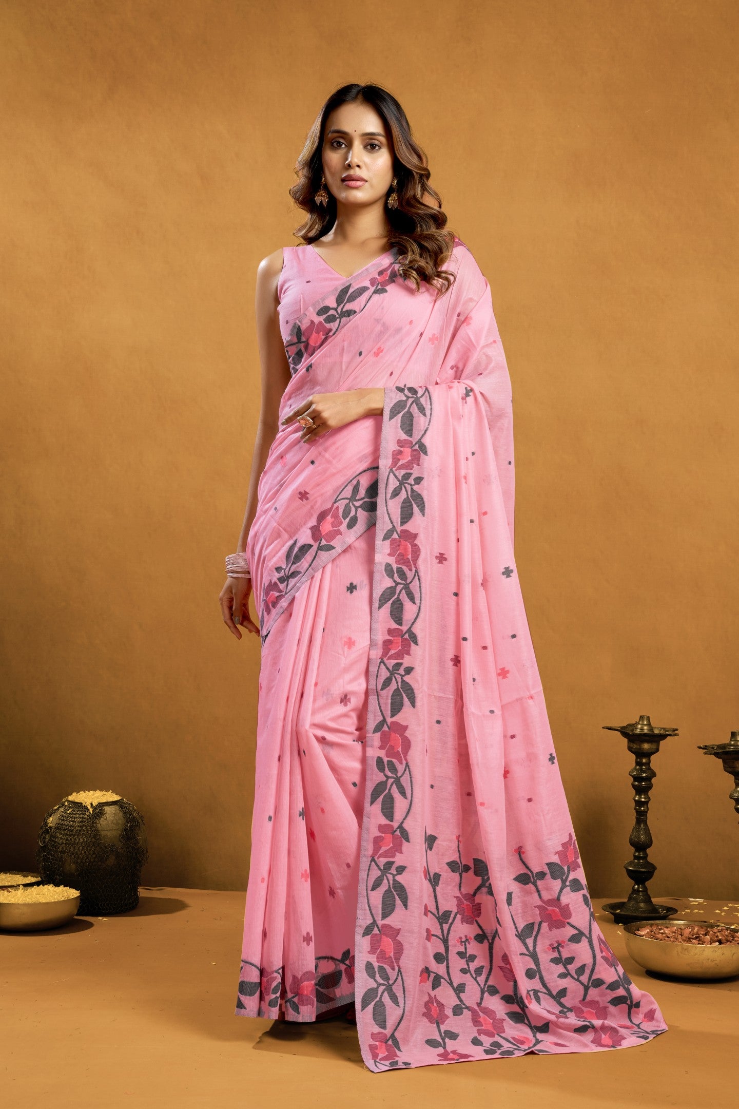 RACHEL LINEN COTTON SAREE