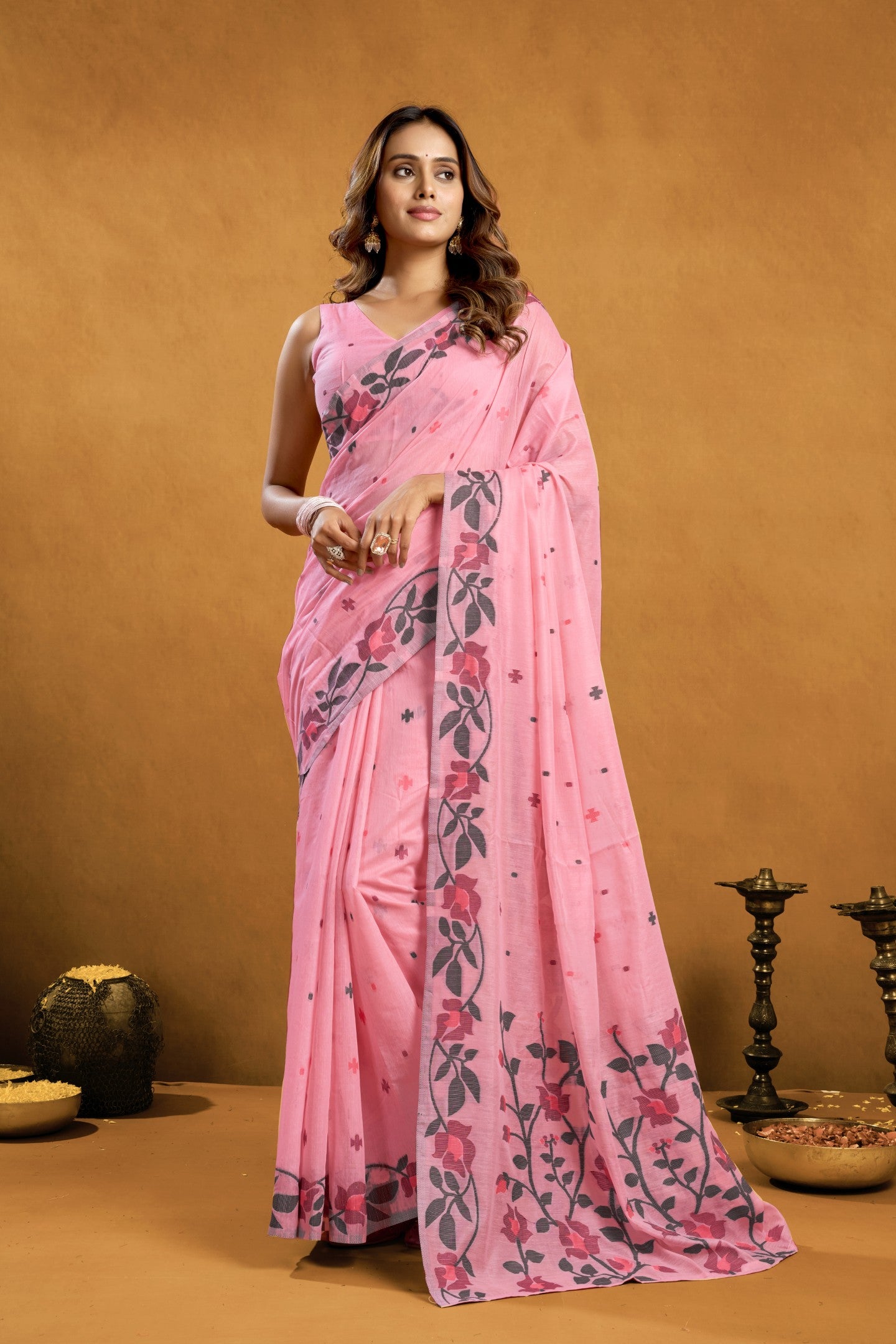 RACHEL LINEN COTTON SAREE