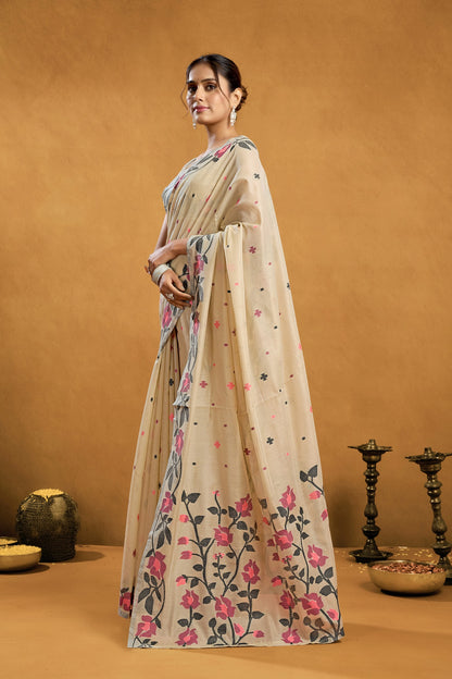 SHARANYA JAMADANI COTTON SAREE