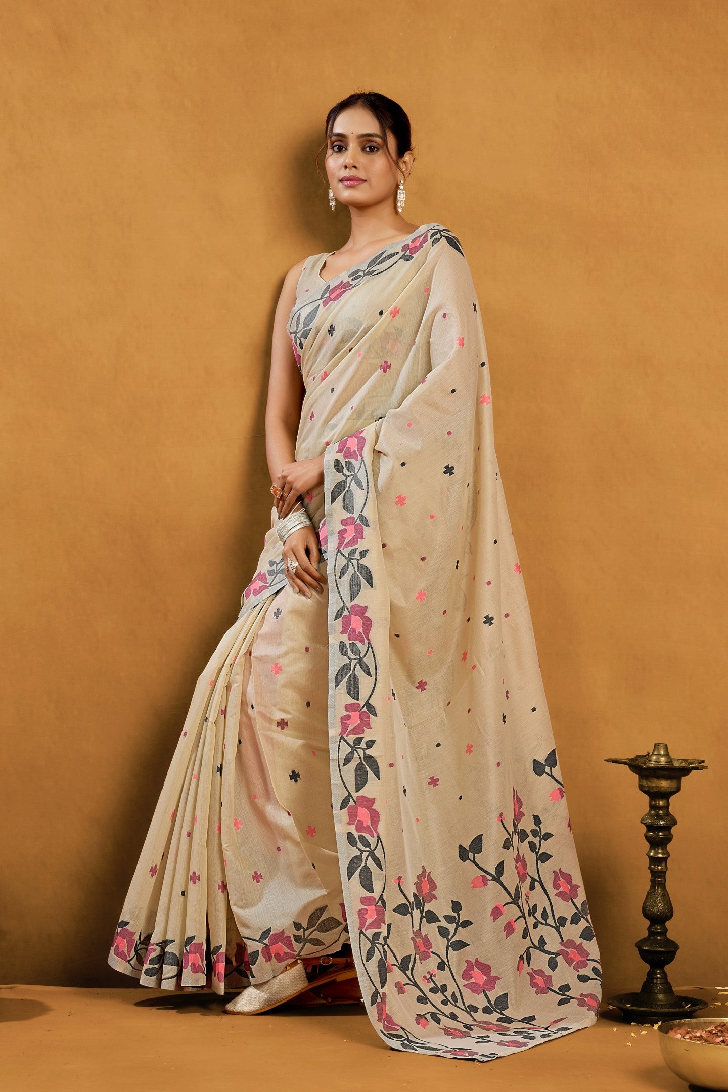 SHARANYA JAMADANI COTTON SAREE