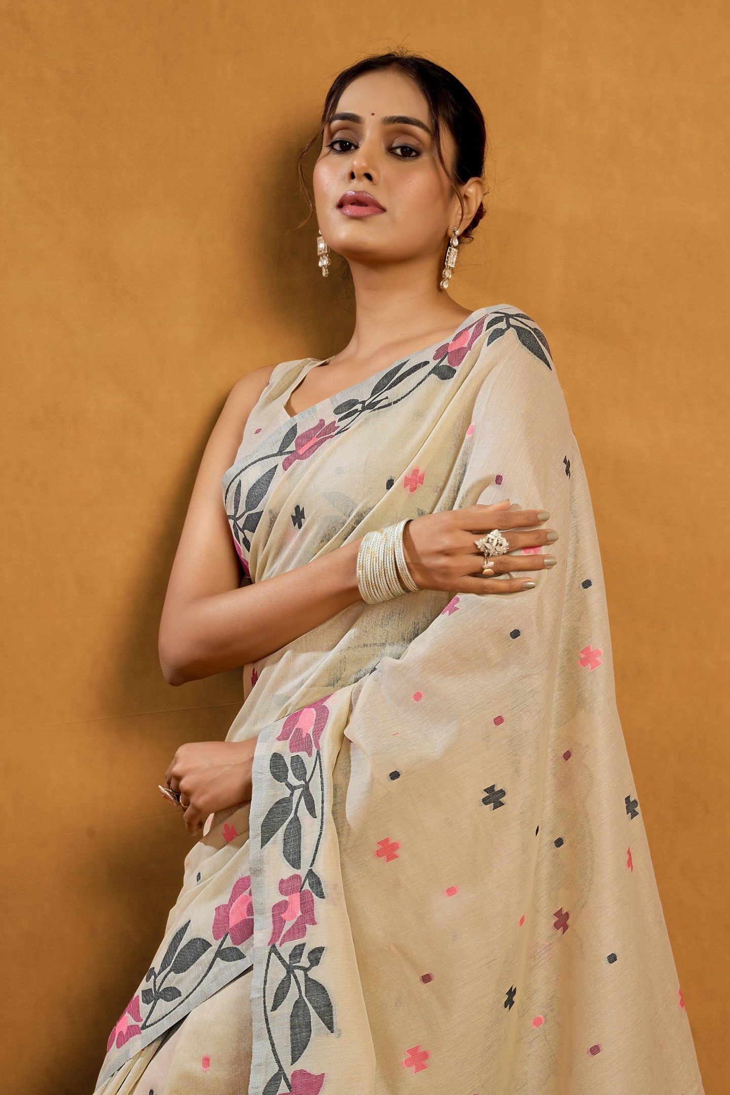 SHARANYA JAMADANI COTTON SAREE