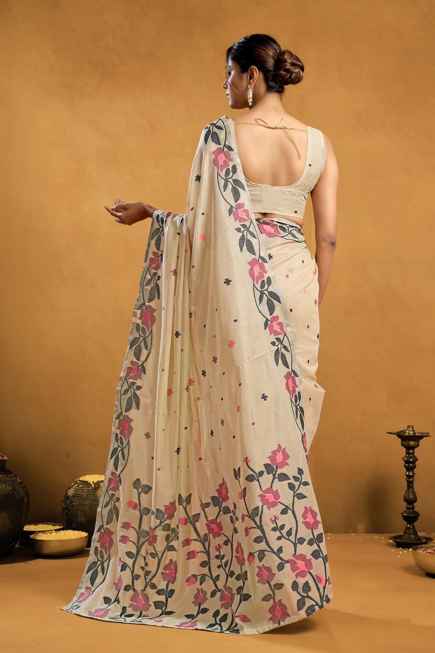 SHARANYA JAMADANI COTTON SAREE