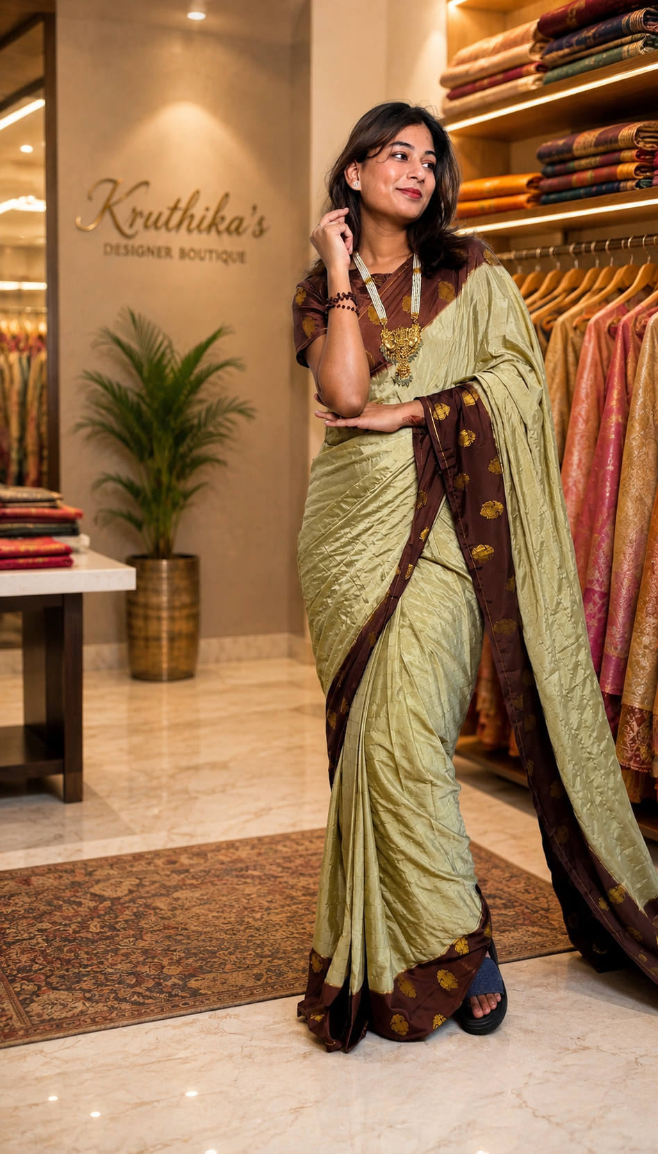 Mysore crepe silk gandaberunda border saree