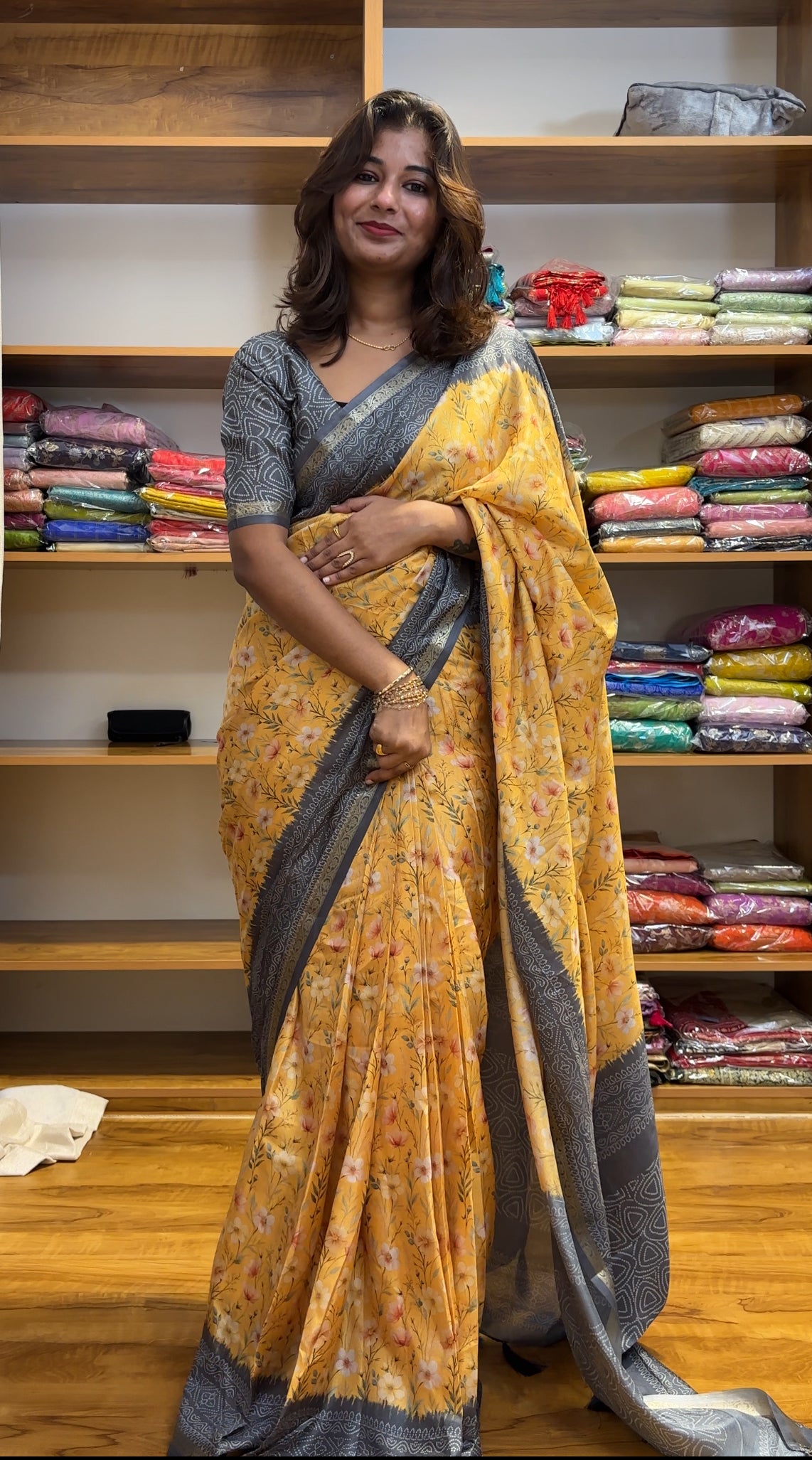 Satin silk saree