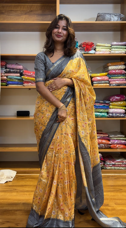 Satin silk saree