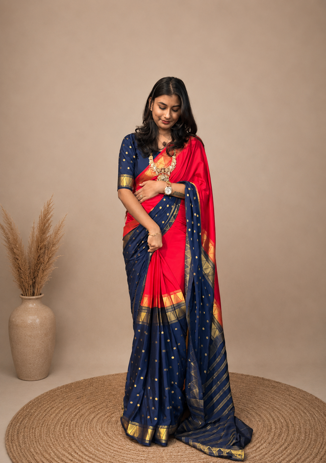 Semi Mysore silk double shade - KDS1005