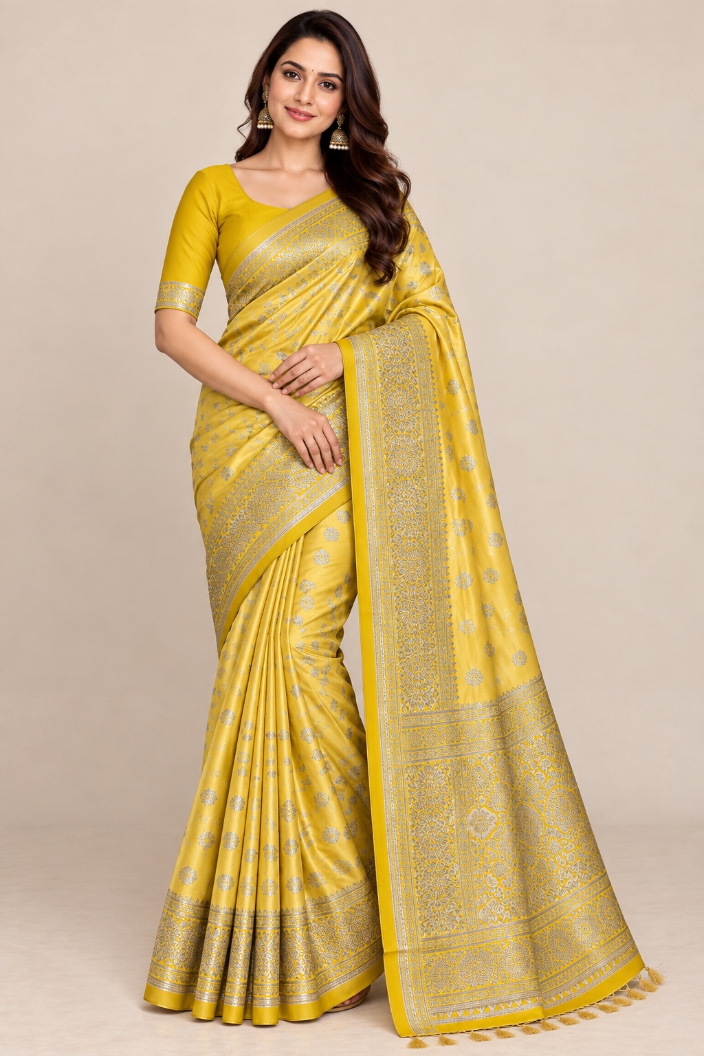 Satin Banarasi Zip & go saree